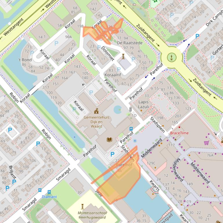 Kaart van postcodegebied 1703DW.