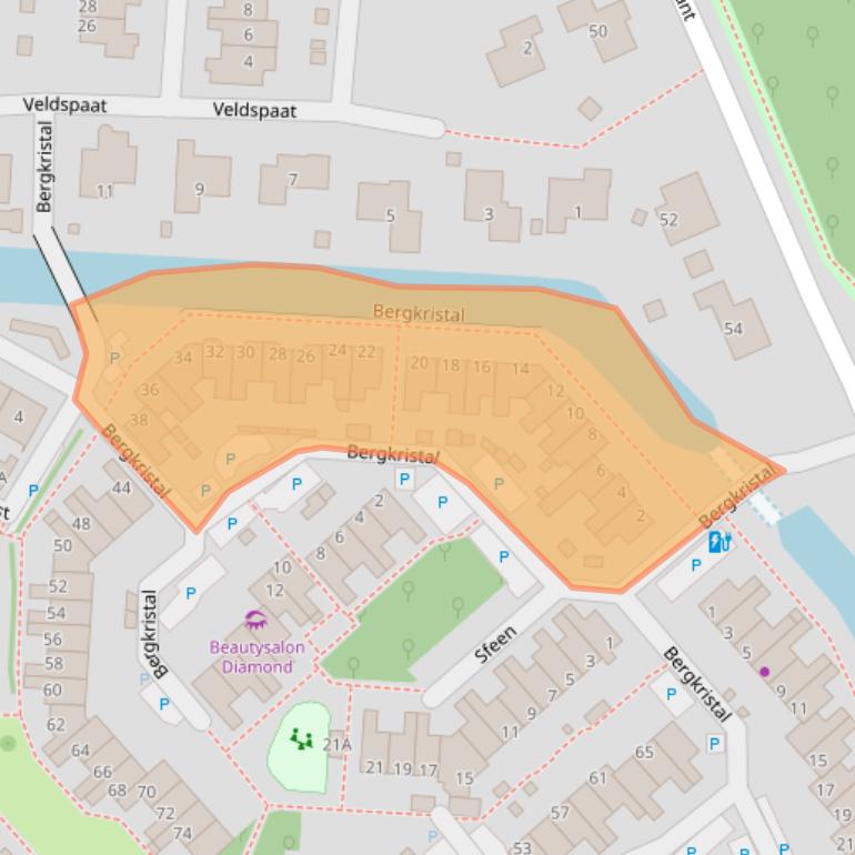 Kaart van postcodegebied 1703EC.