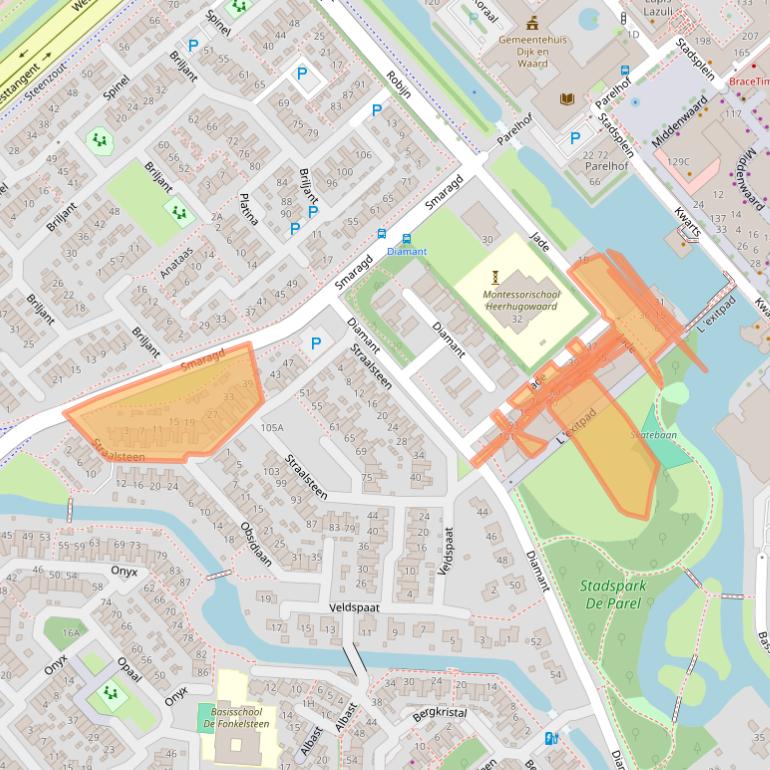 Kaart van postcodegebied 1703EP.