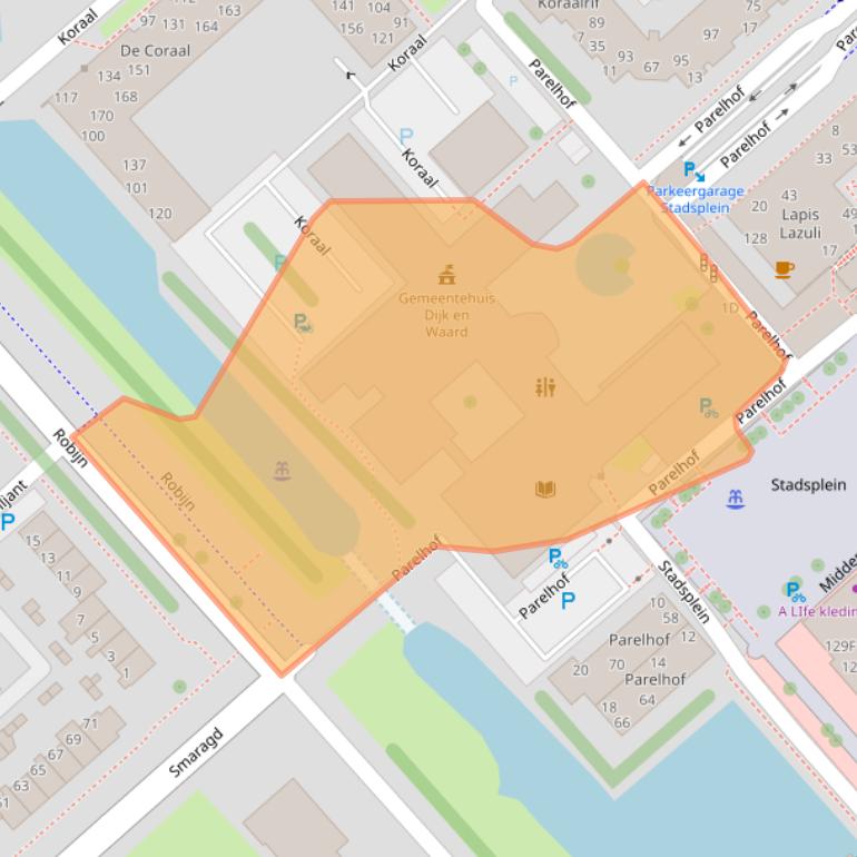 Kaart van postcodegebied 1703EZ.