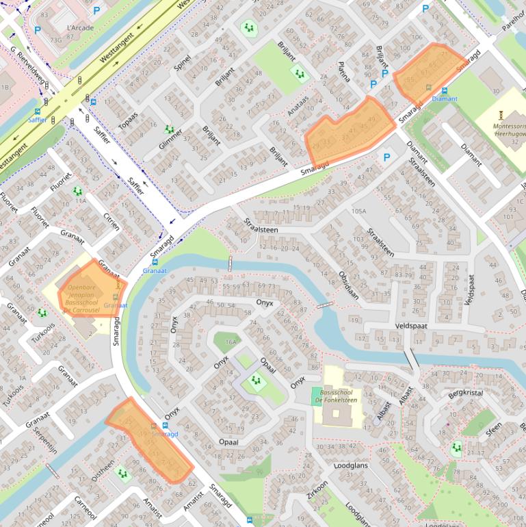 Kaart van postcodegebied 1703GA.