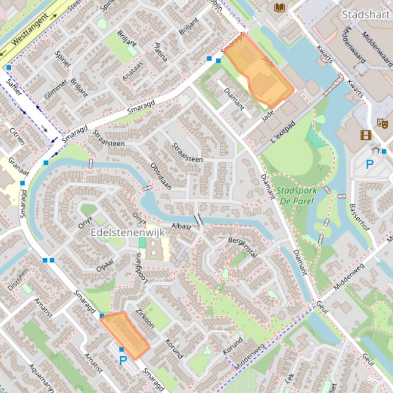 Kaart van postcodegebied 1703GB.