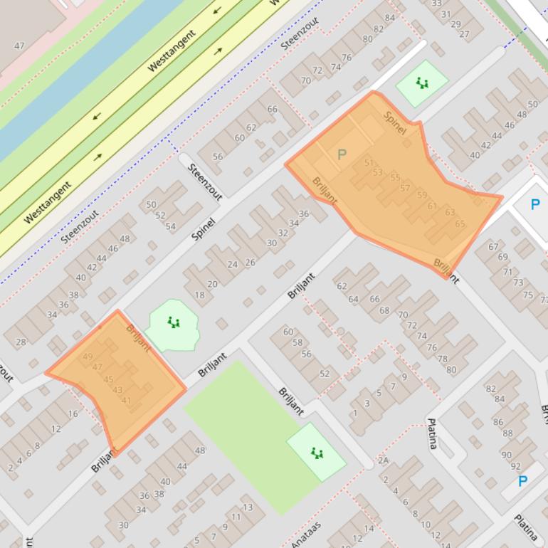 Kaart van postcodegebied 1703GM.