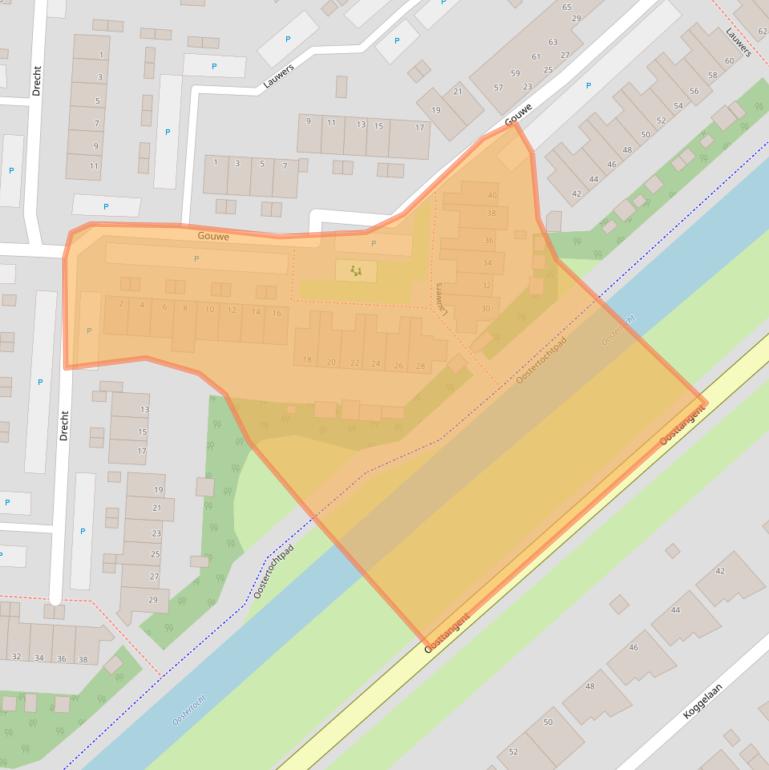 Kaart van postcodegebied 1703HN.