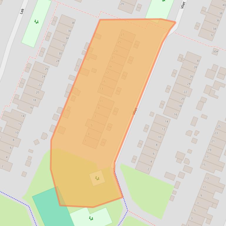 Kaart van postcodegebied 1703JA.