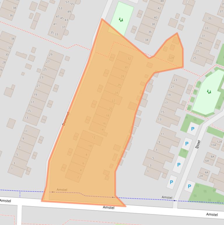 Kaart van postcodegebied 1703JR.