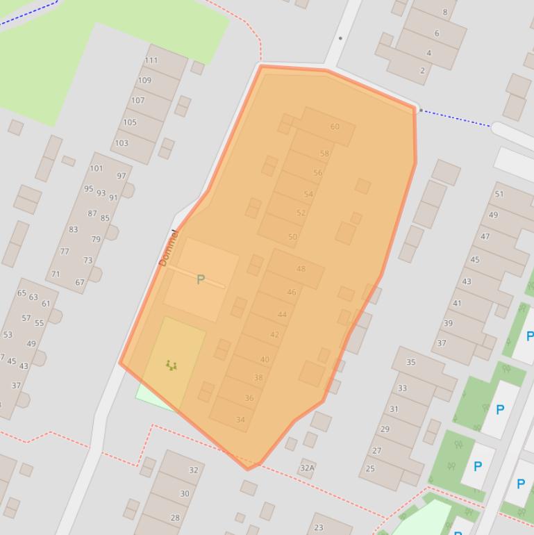 Kaart van postcodegebied 1703JS.