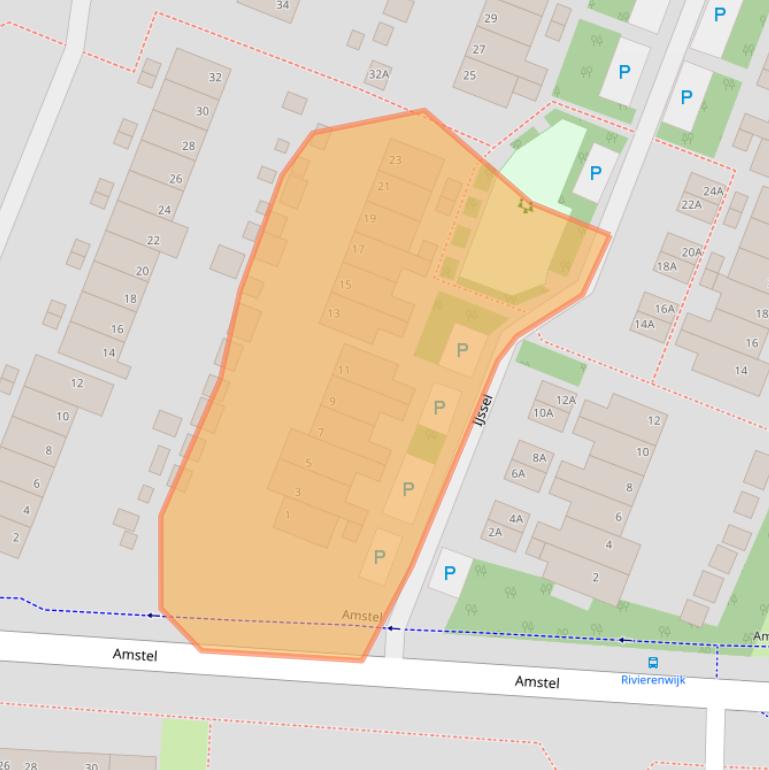 Kaart van postcodegebied 1703KV.