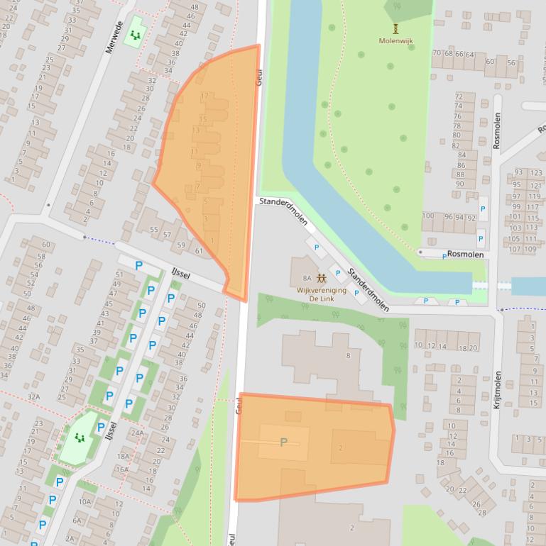 Kaart van postcodegebied 1703KZ.