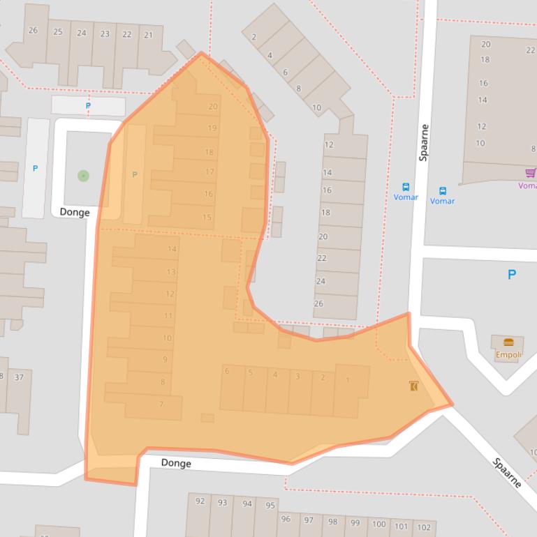 Kaart van postcodegebied 1703LH.