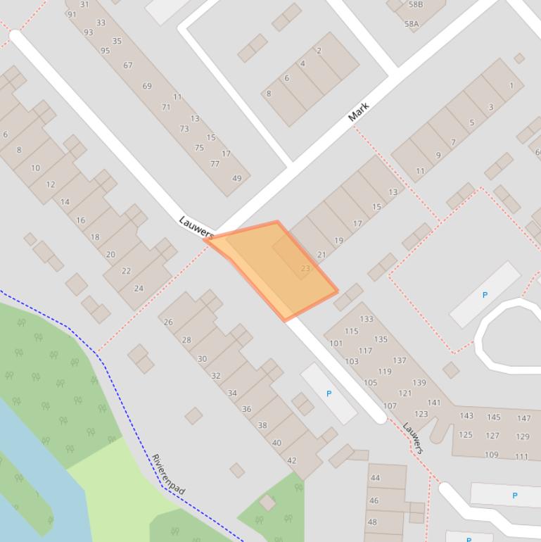 Kaart van postcodegebied 1703LP.