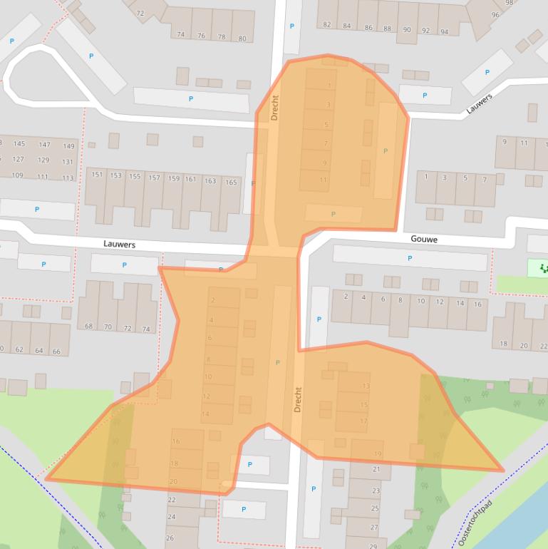 Kaart van postcodegebied 1703LS.