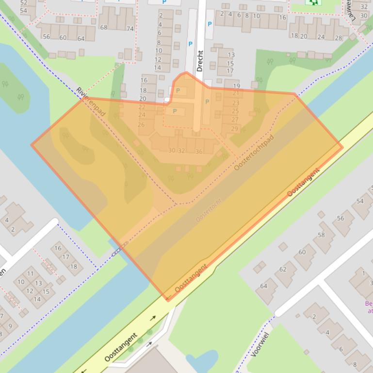 Kaart van postcodegebied 1703LT.