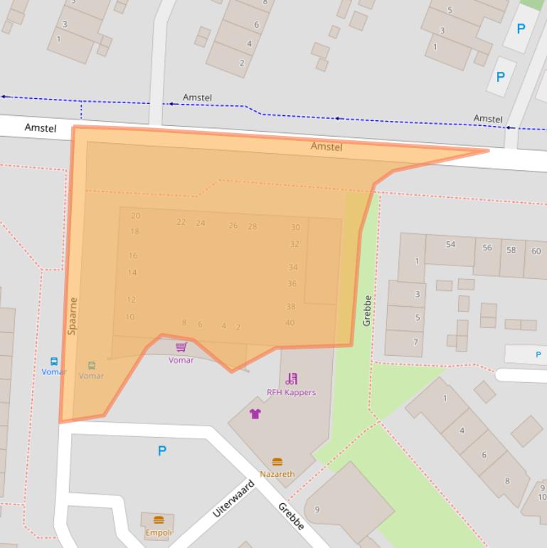 Kaart van postcodegebied 1703MA.