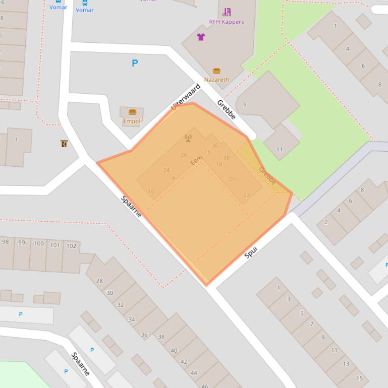 Kaart van postcodegebied 1703MD.