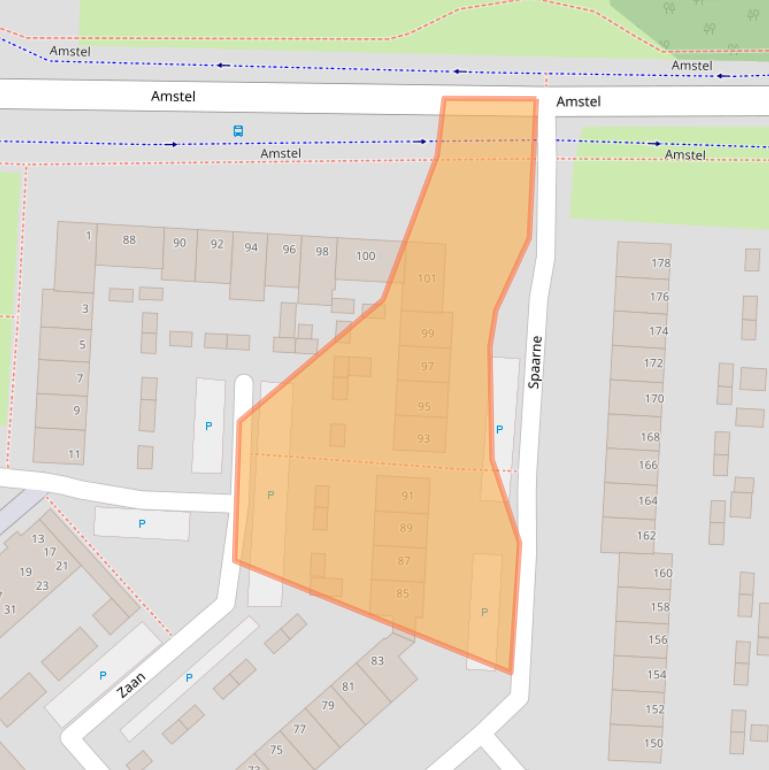 Kaart van postcodegebied 1703MS.