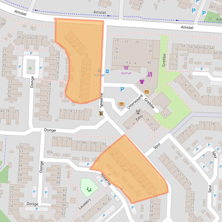 Kaart van postcodegebied 1703MT.