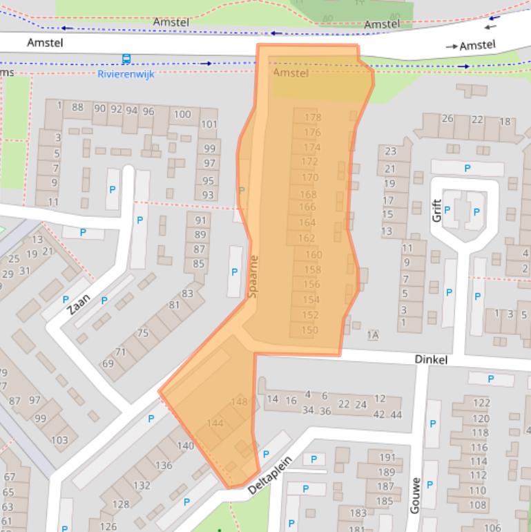 Kaart van postcodegebied 1703MZ.