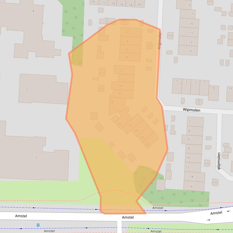 Kaart van postcodegebied 1703NH.