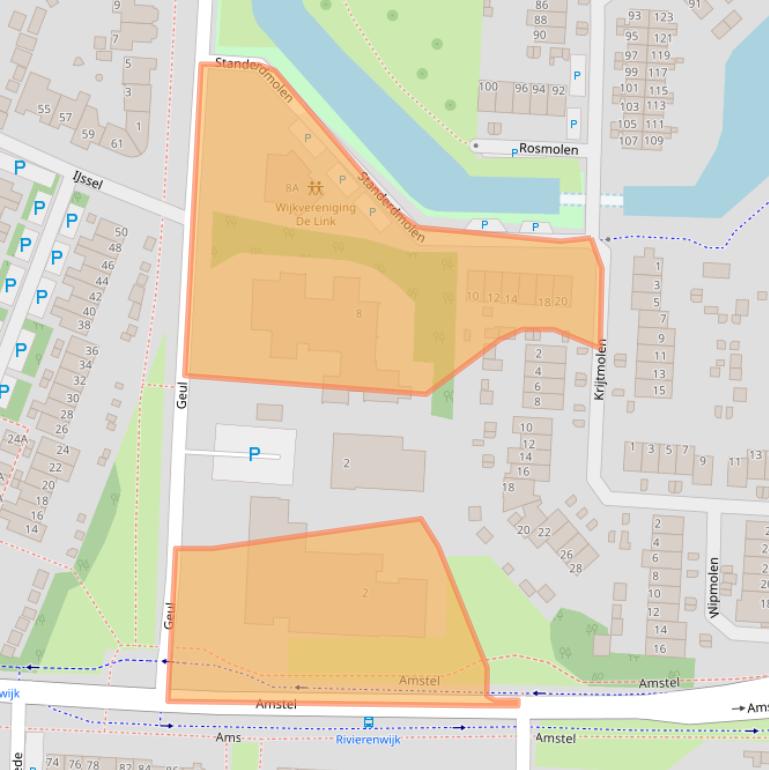 Kaart van postcodegebied 1703NK.