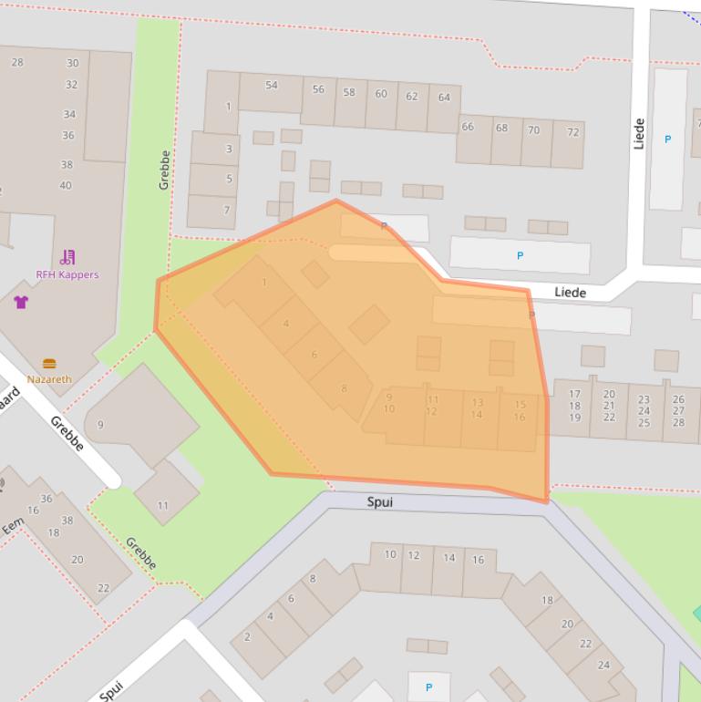Kaart van postcodegebied 1703NV.