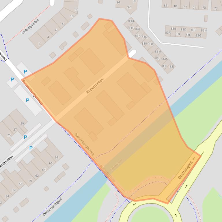 Kaart van postcodegebied 1703NZ.