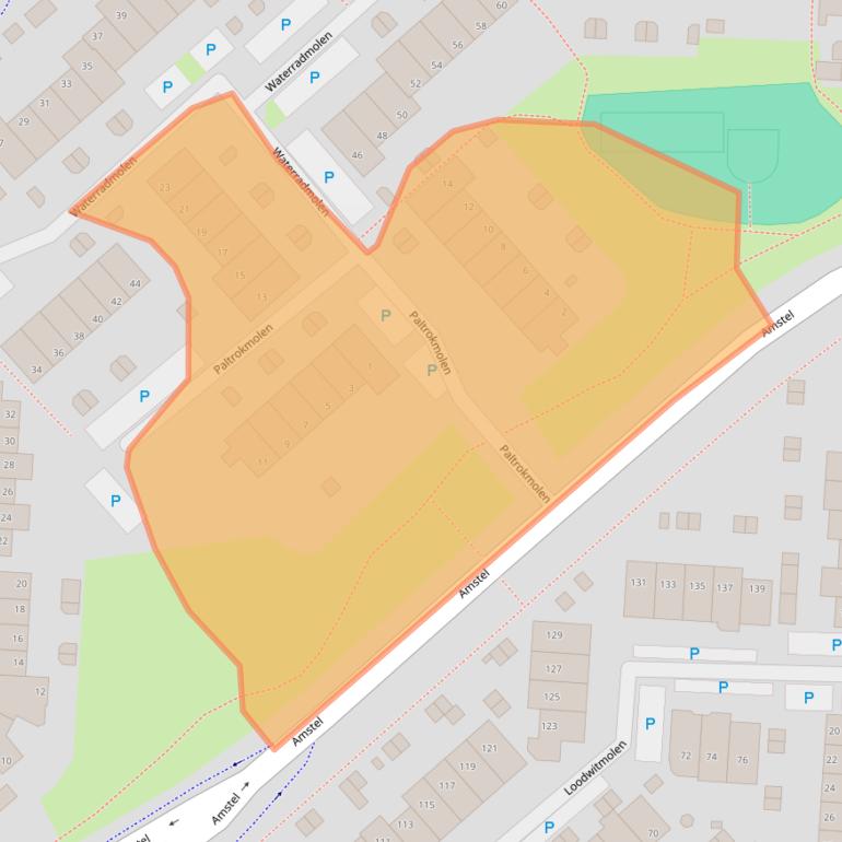 Kaart van postcodegebied 1703PA.