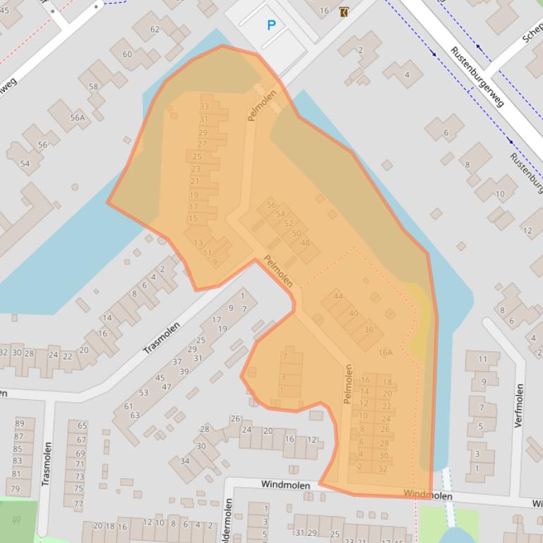 Kaart van postcodegebied 1703PT.