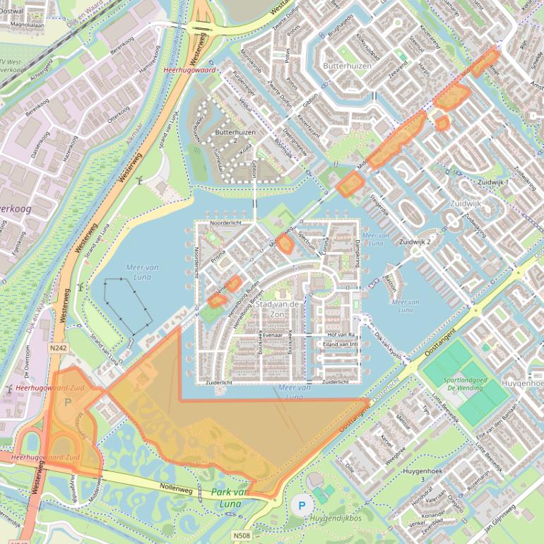 Kaart van postcodegebied 1703RC.