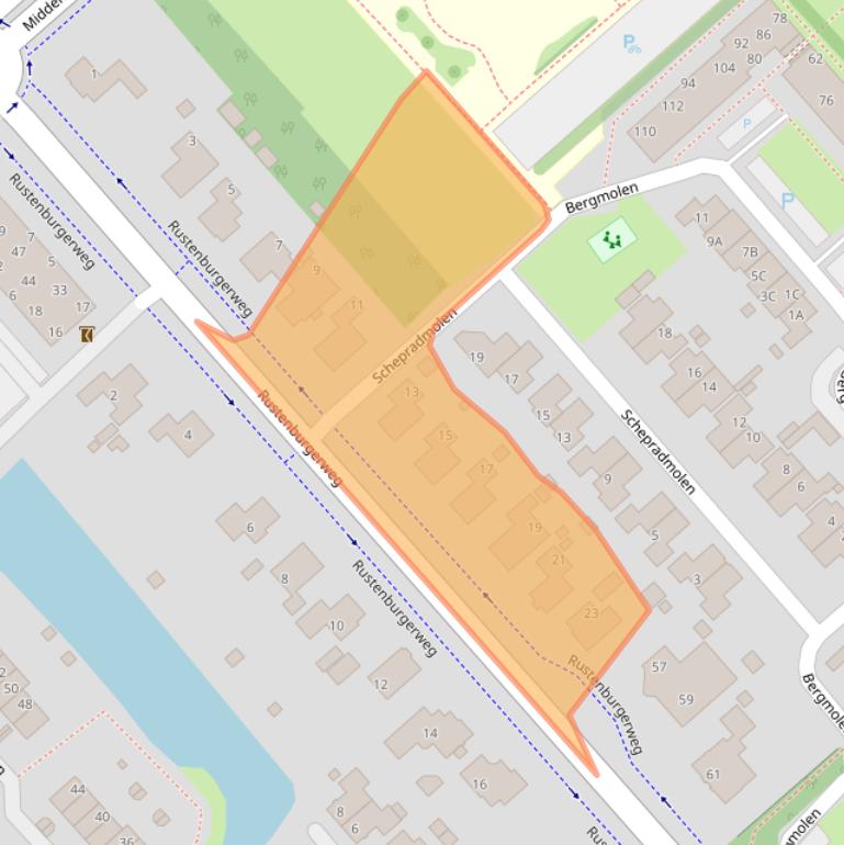 Kaart van postcodegebied 1703RR.