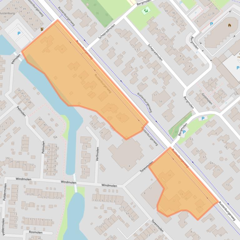 Kaart van postcodegebied 1703RW.
