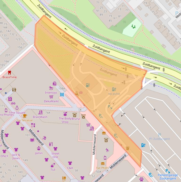 Kaart van postcodegebied 1703SG.