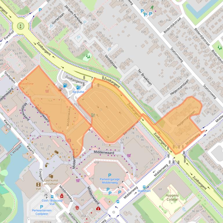 Kaart van postcodegebied 1703SH.