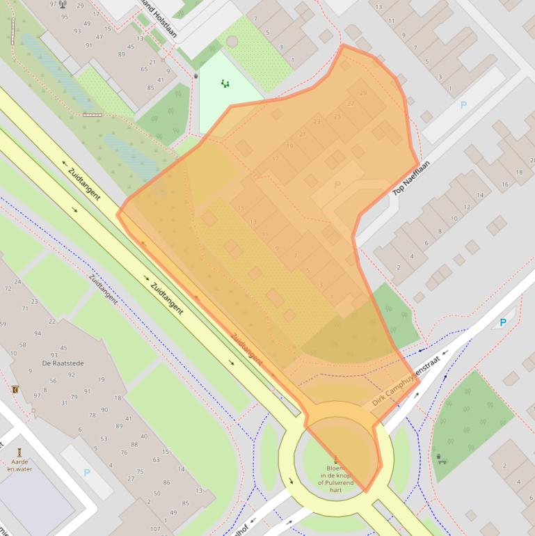 Kaart van postcodegebied 1703SR.
