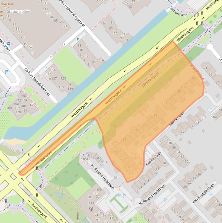 Kaart van postcodegebied 1703SW.