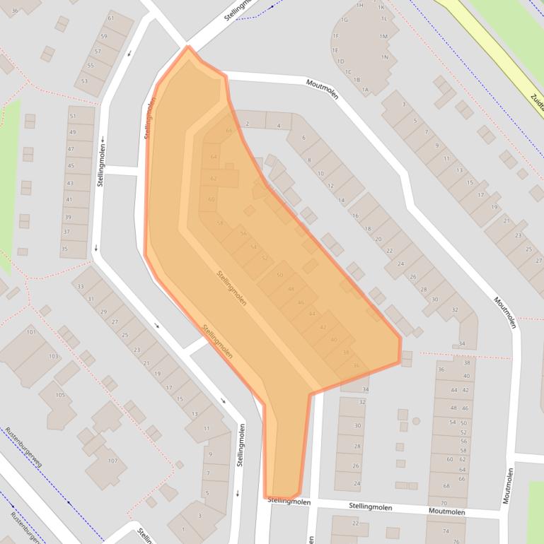 Kaart van postcodegebied 1703TH.