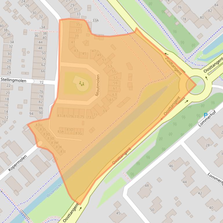Kaart van postcodegebied 1703TK.