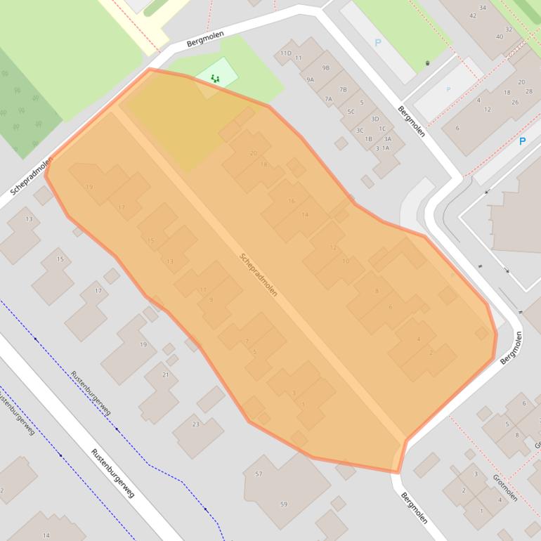 Kaart van postcodegebied 1703TR.