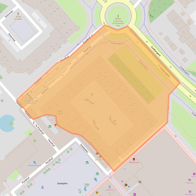 Kaart van postcodegebied 1703TW.