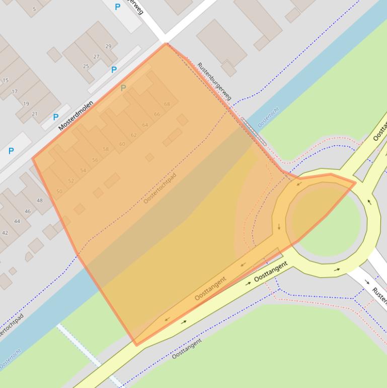 Kaart van postcodegebied 1703VL.