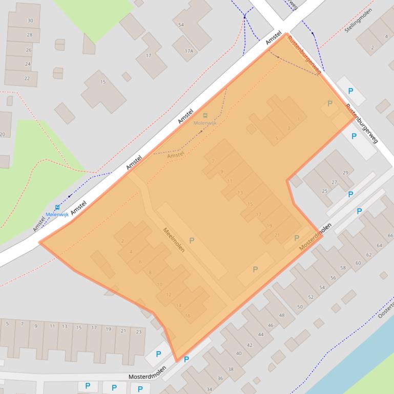 Kaart van postcodegebied 1703VM.