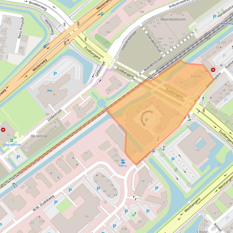 Kaart van postcodegebied 1703WE.