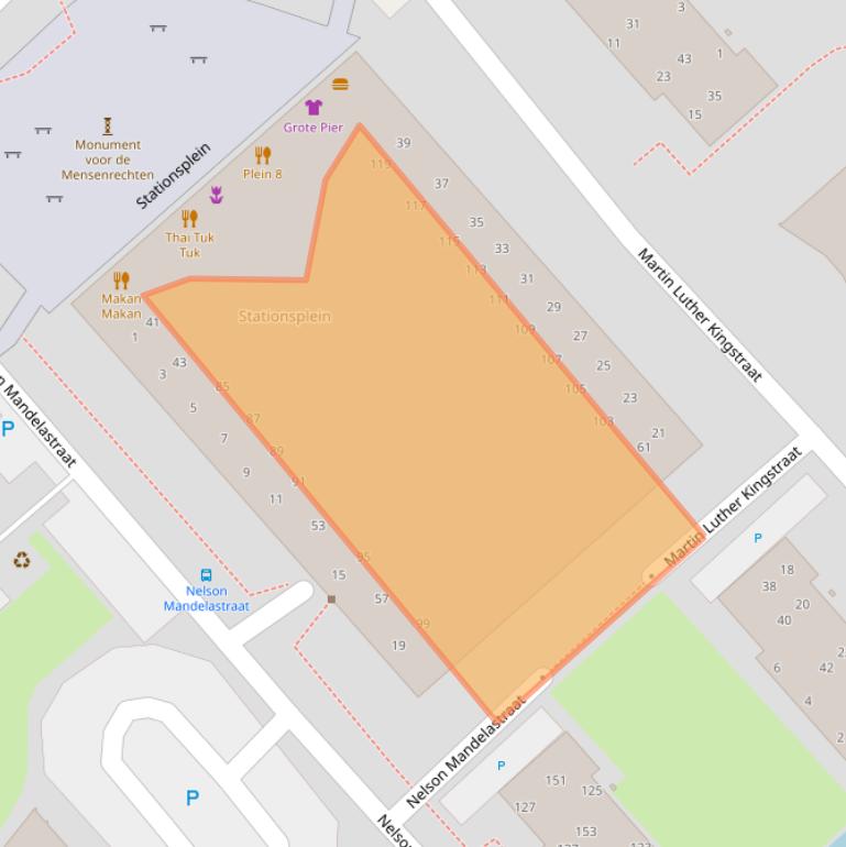 Kaart van postcodegebied 1703WN.