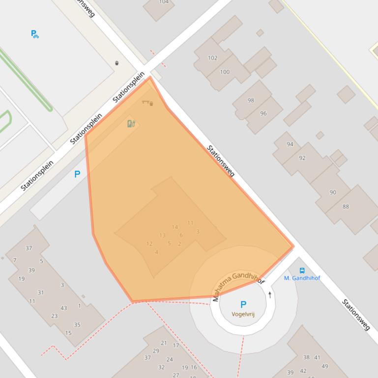 Kaart van postcodegebied 1703WV.