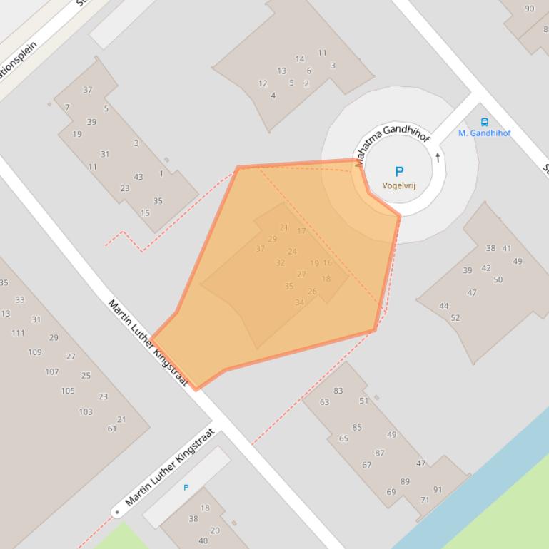 Kaart van postcodegebied 1703WX.