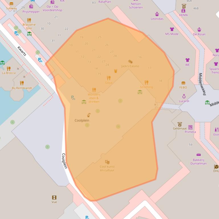 Kaart van postcodegebied 1703XC.