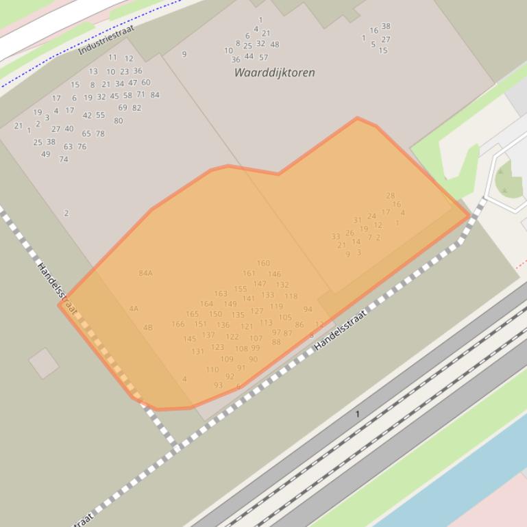 Kaart van postcodegebied 1704AB.