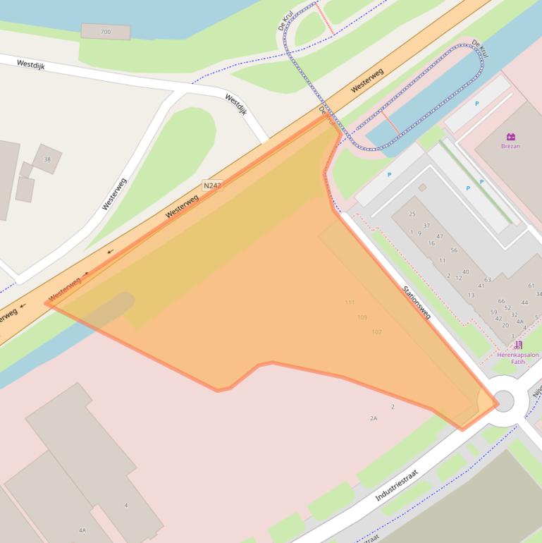 Kaart van postcodegebied 1704AD.