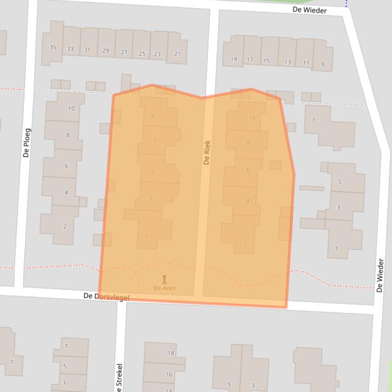 Kaart van postcodegebied 1704AS.