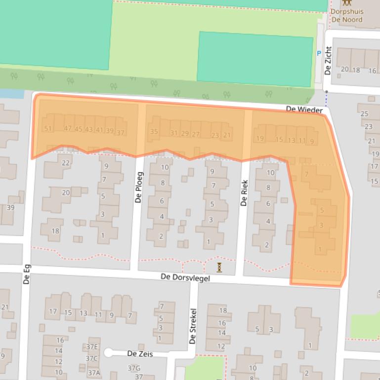 Kaart van postcodegebied 1704AZ.